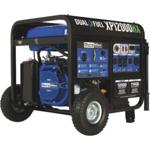 DuroMax Portable Dual Fuel Generator with CO Alert — 12,000 Surge Watts, 9500 Rated Watts, Electric Start, Model# XP12000HX