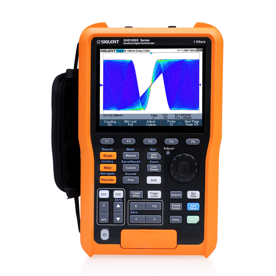 Siglent SHS1202X: 200 MHz, 2-Channel Handheld Oscilloscope with 500 MS/s Sampling Rate