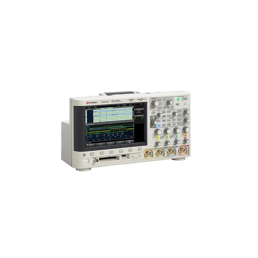 Keysight DSOX3024A: 4-Channel Digital Oscilloscope with 200 MHz Bandwidth, 2 Mpts Memory, 4 GS/s Sample Rate, and 8-bit Resolution