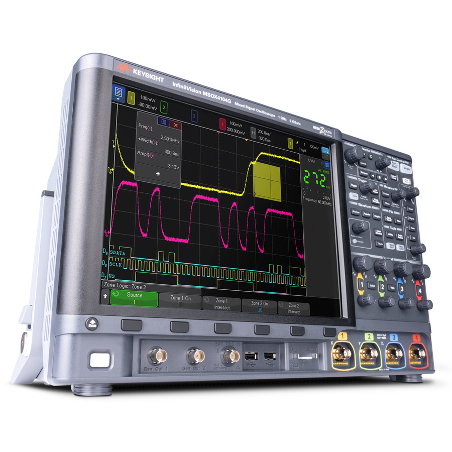 Keysight MSOX4024G: 4/16-Channel Mixed Signal Oscilloscope with 200 MHz, 5 GS/s, 4 Mpts, and 4000G X-Series