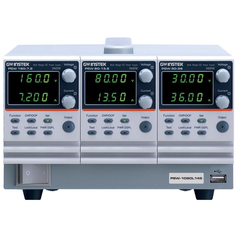 Instek PSW-1080L122 DC Power Supply, Triple CH, Prog. Switching, 30/40/40V, 1080W, PSW-Multi Series